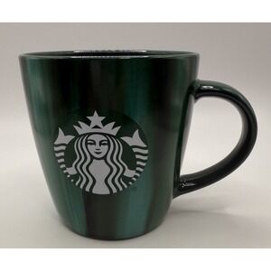 STARBUCKS COFFEE - 2022 Green Variegated Marbled Mermaid - Ceramic Mug Cup